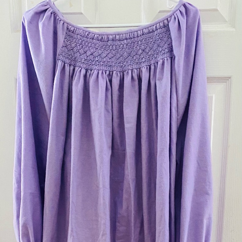 Smocked Flannel Nightgown